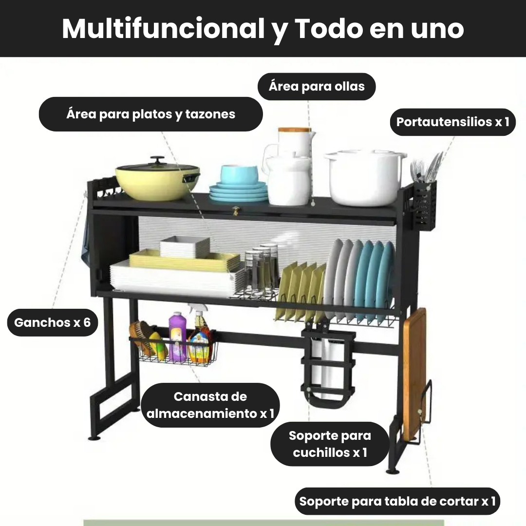 Escurridor De Platos Con Almacenamiento